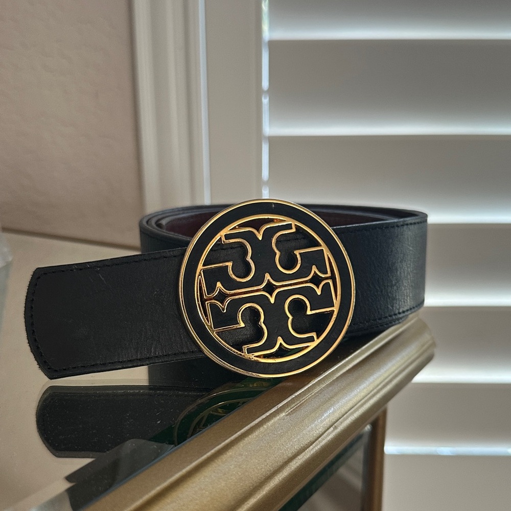 Tory Burch Black Belt Bag with Gold Accent